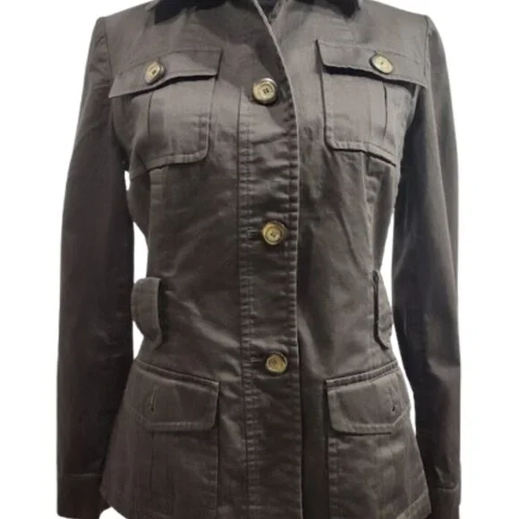 Antonio Melani Lightweight Pocket Jacket Brown Women's Size 4 - Picture 2 of 11